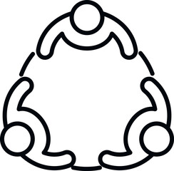 Poster - group work icon outline vector. service team. online digital
