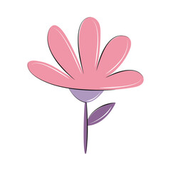 Poster - pink flower icon