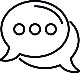 Poster - chat network icon outline vector. service people. computer online