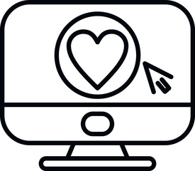 Poster - share media icon outline vector. person social. digital network