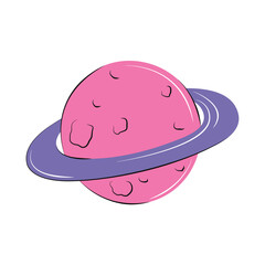 Wall Mural - planet space icon