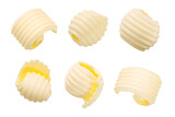 Fototapeta  - Butter curls isolated, top view png