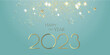 happy new year 2023 - Glitter gold stars background - party festive design