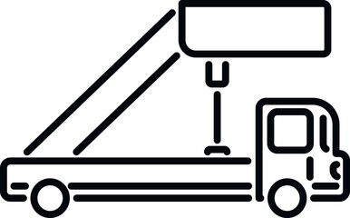 Poster - airplane trap icon outline vector. airport flight. plane travel