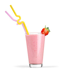 Canvas Print - Organic Strawberry Smoothie made with health Ingredients