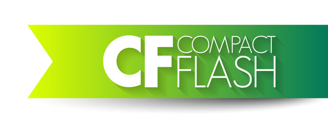 Aufkleber - cf - compact flash is a flash memory mass storage device used mainly in portable electronic devices,