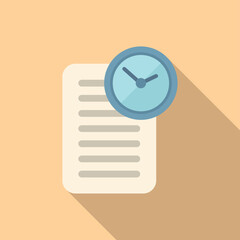 Poster - Data paper icon flat vector. Web interface. Business app