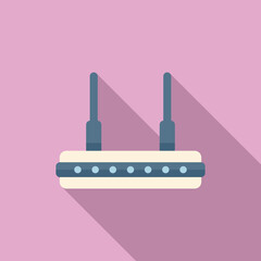 Wall Mural - wifi router icon flat vector. interface button. email app