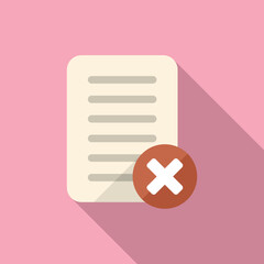 Poster - Rejected document icon flat vector. Message digital. Button web