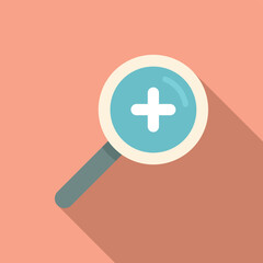 Poster - Zoom magnifier icon flat vector. User interface. Digital bar