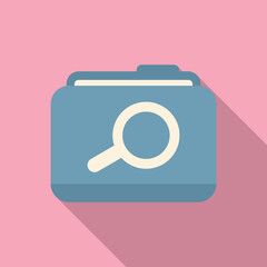 Poster - Folder data icon flat vector. Computer interface. Internet bar