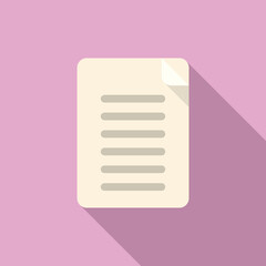 Poster - Contact paper icon flat vector. Button interface. Address design