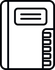 Poster - web folder icon outline vector. computer interface. app download