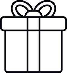 Poster - gift box icon outline vector. web interface. app data