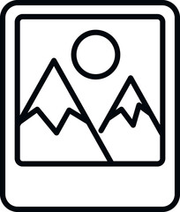 Poster - photo interface icon outline vector. web camera. letter email