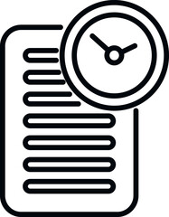 Poster - data paper icon outline vector. web interface. business app