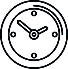 Wall Mural - Wall clock icon outline vector. Web button. Interface data