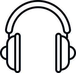 Poster - headphones icon outline vector. interface contact. mail application