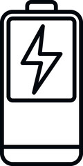 Poster - battery charging icon outline vector. web interface. app download