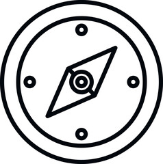 Poster - Compass icon outline vector. Window interface. Frame system