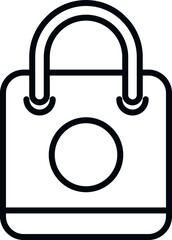 Poster - Shop bag icon outline vector. Digital computer. Web interface