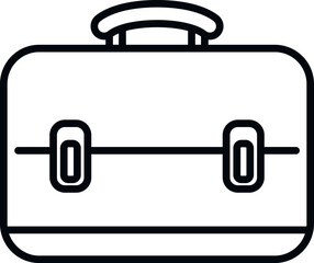Poster - Office bag icon outline vector. Computer interface. Internet system