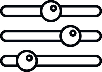 Poster - Interface buttons icon outline vector. Window frame. Digital tab