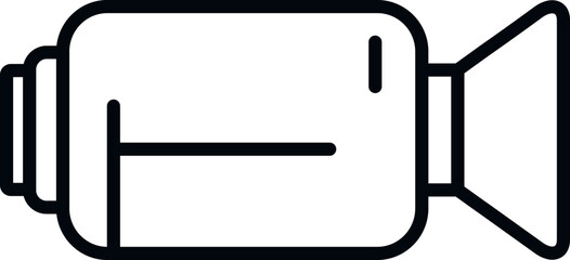 Poster - Camera icon outline vector. Web interface. Video audio