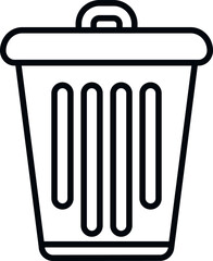 Poster - Recycle bin icon outline vector. Web interface. Time contact