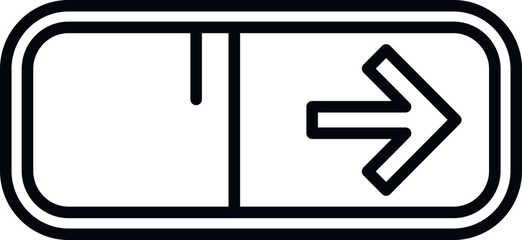 Poster - Charge battery icon outline vector. Button interface. Push design