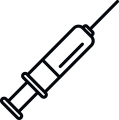 Poster - Blood syringe icon outline vector. Lab research. Experiment test