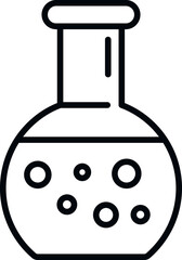 Poster - Chemical flask icon outline vector. Lab scientist. Dna test