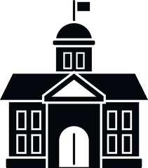 Poster - Class school building icon simple vector. Study life. Diploma training