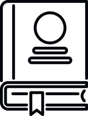 Poster - training book icon outline vector. campus college. building education