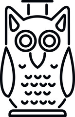 Poster - owl knowledge icon outline vector. university college. school building