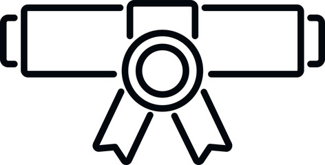 Poster - college diploma icon outline vector. campus university. book internet