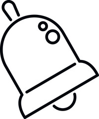 Poster - school bell icon outline vector. study life. front training