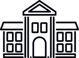 Poster - science campus icon outline vector. college education. school building
