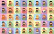 © anatolir - Beard icons set flat vector. Old man. Face hair