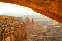 The Spires Under Mesa Arch