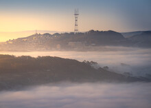 Sutro Tower Towers Above San Francisco, California.