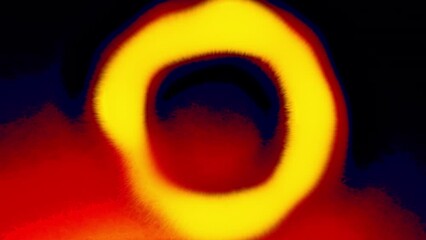 Wall Mural - background with pulsating warm ring. motion. effect of thermal visor with moving ring. living warm r