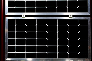 Wall Mural - Closeup of black solar panel