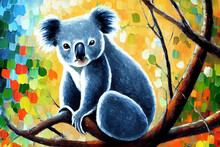 Koala Bear On Tree