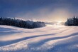 winter landscape, white panorama