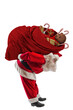 © alphaspirit - santa claus carry a big sack full o christmas gifts