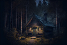 Mattepainting Background Shed In The Forest Heroic Fantasy Witchy Video Game Night