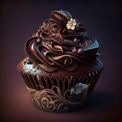 Wall Mural - chocolate cupcake