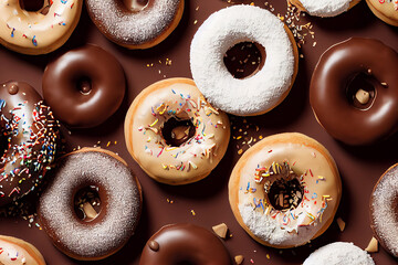 closeup of donut falling into chocolate, splashes,highly detailed, studio lighting