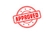 Approved rubber stamp with grunge style on white background